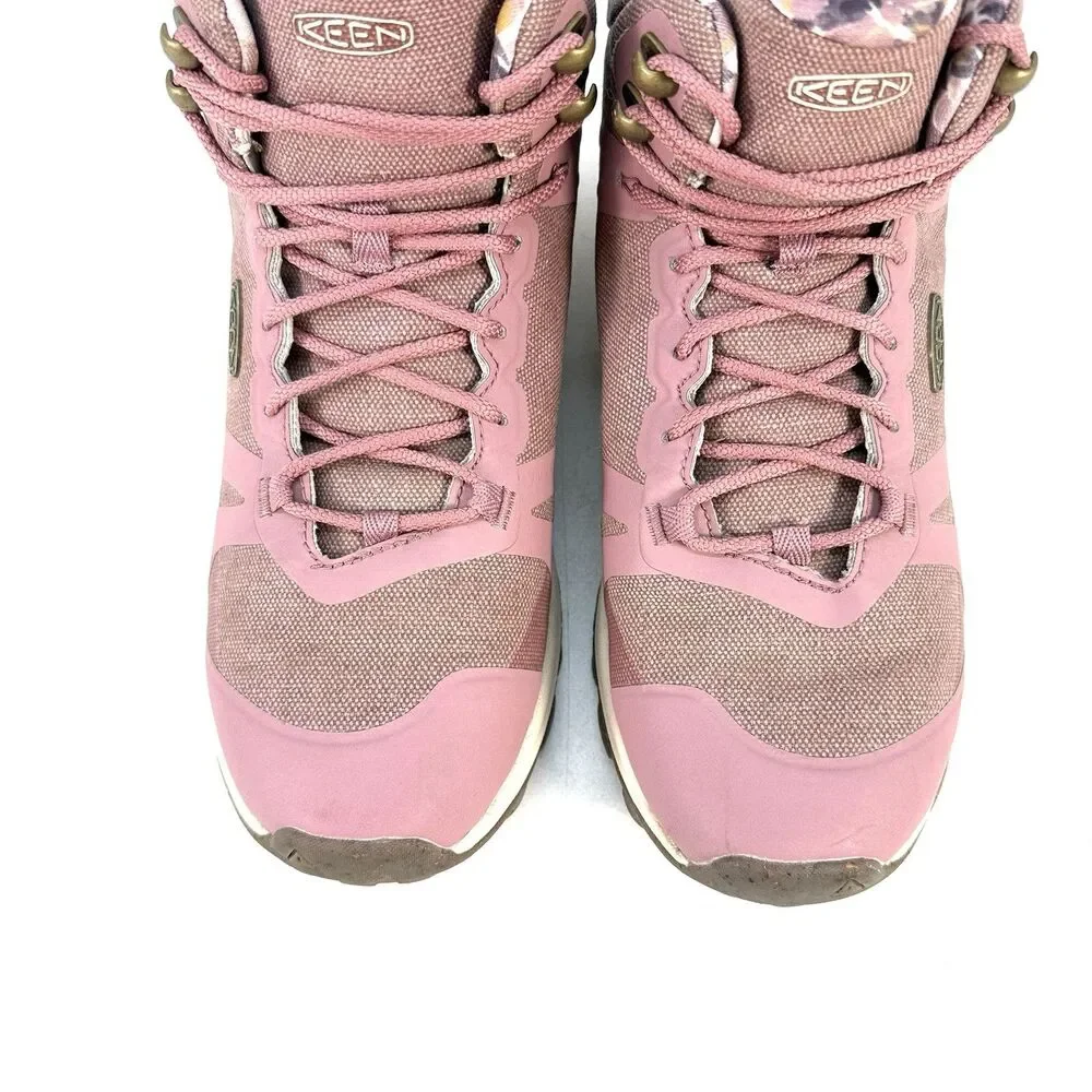 KEEN Terradora II Hiking Boots Women 7.5 Waterproof Mid-Top Nostalgia Rose Birch